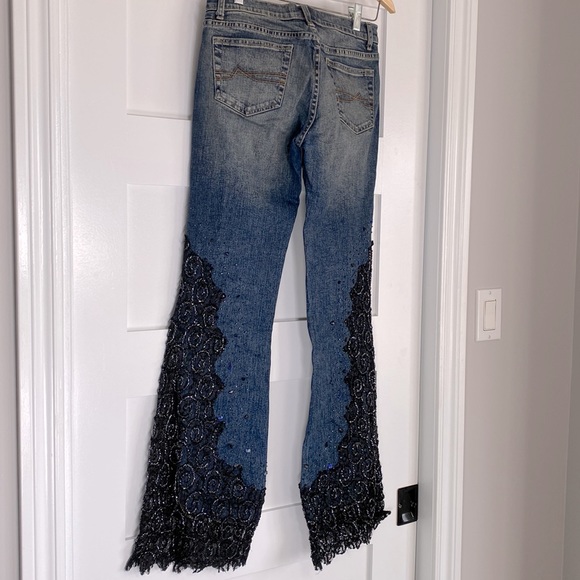 Allen B. By Allen Schartz lace jeans size 27 - Picture 3 of 8